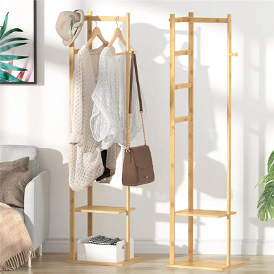 Elegant Bamboo Coat Rack Stand