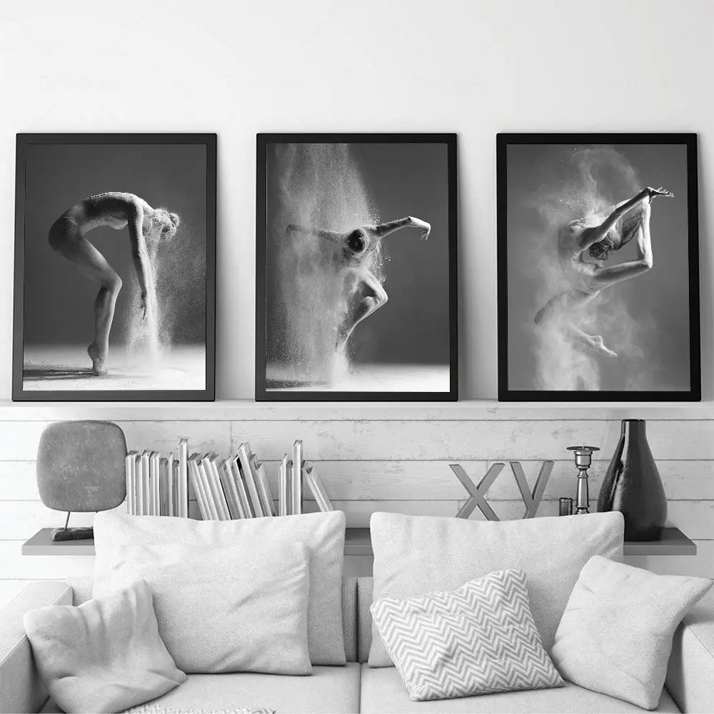 Modern Art Ballet Dancer Girl Nordic Posters And Prints Elegant Lady Wall Art Canvas Painting Picture For Living Room Home Decor