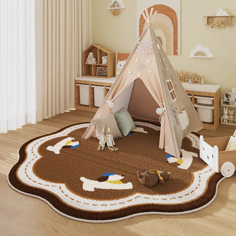 Playful Plush Rugs for Kids