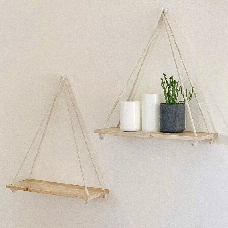 Elegant Hanging Wooden Shelf