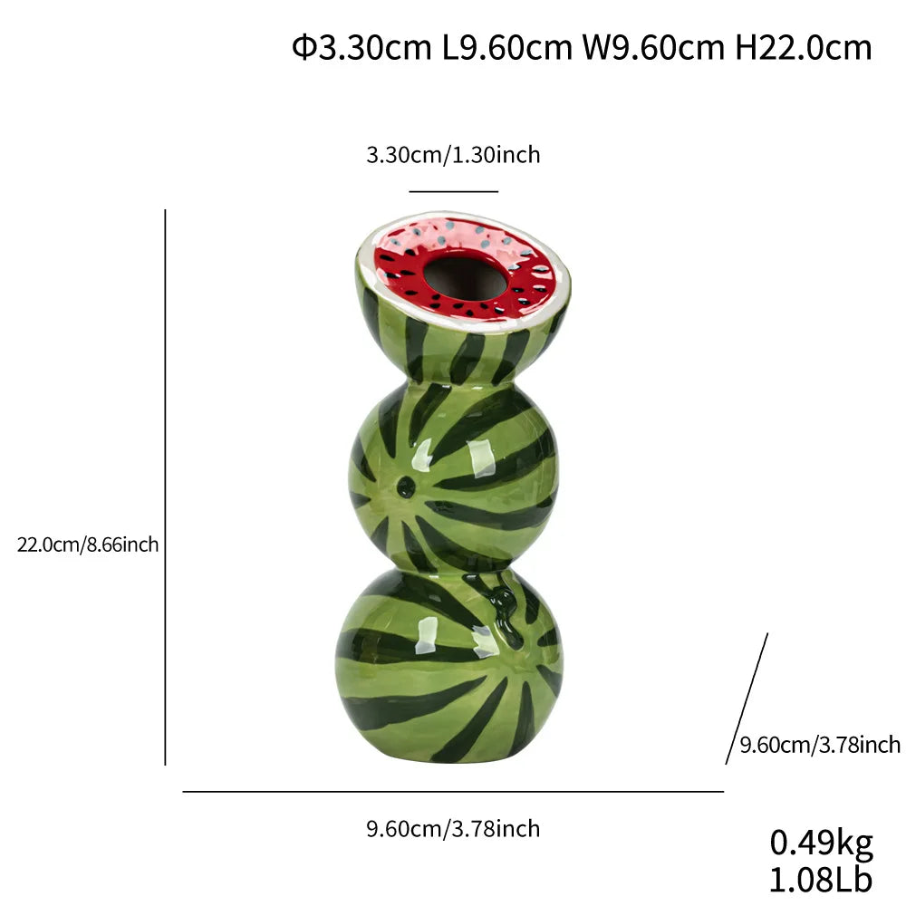 Fruit-Inspired Ceramic Vase Set