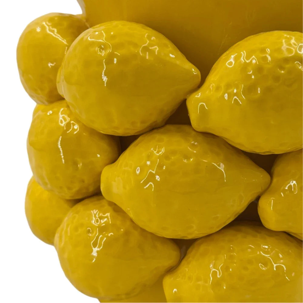 Lemon Style Ceramic Nordic Fruit Vase Home Decoration Dining Table Model Room Flower Arrangement Ornament Living Room Bedroom