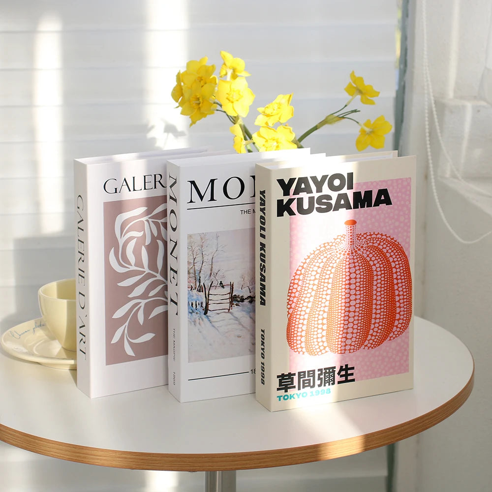 Elegant White Decorative Books Set