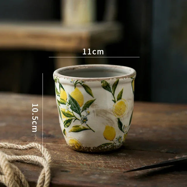 Vintage Ceramic Lemon Vase