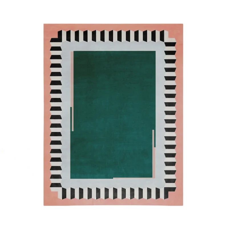 Plush Retro Living Room Rug